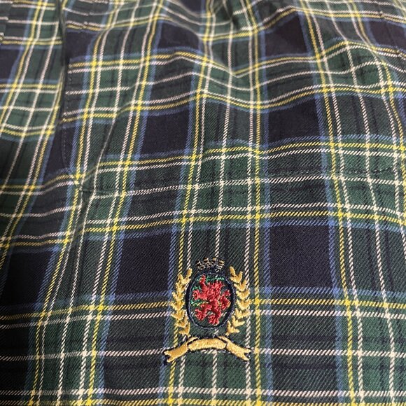 Men's Tommy Hilfiger Plaid Blue/Green Button-Down Shirt - Size XL - Picture 7 of 7